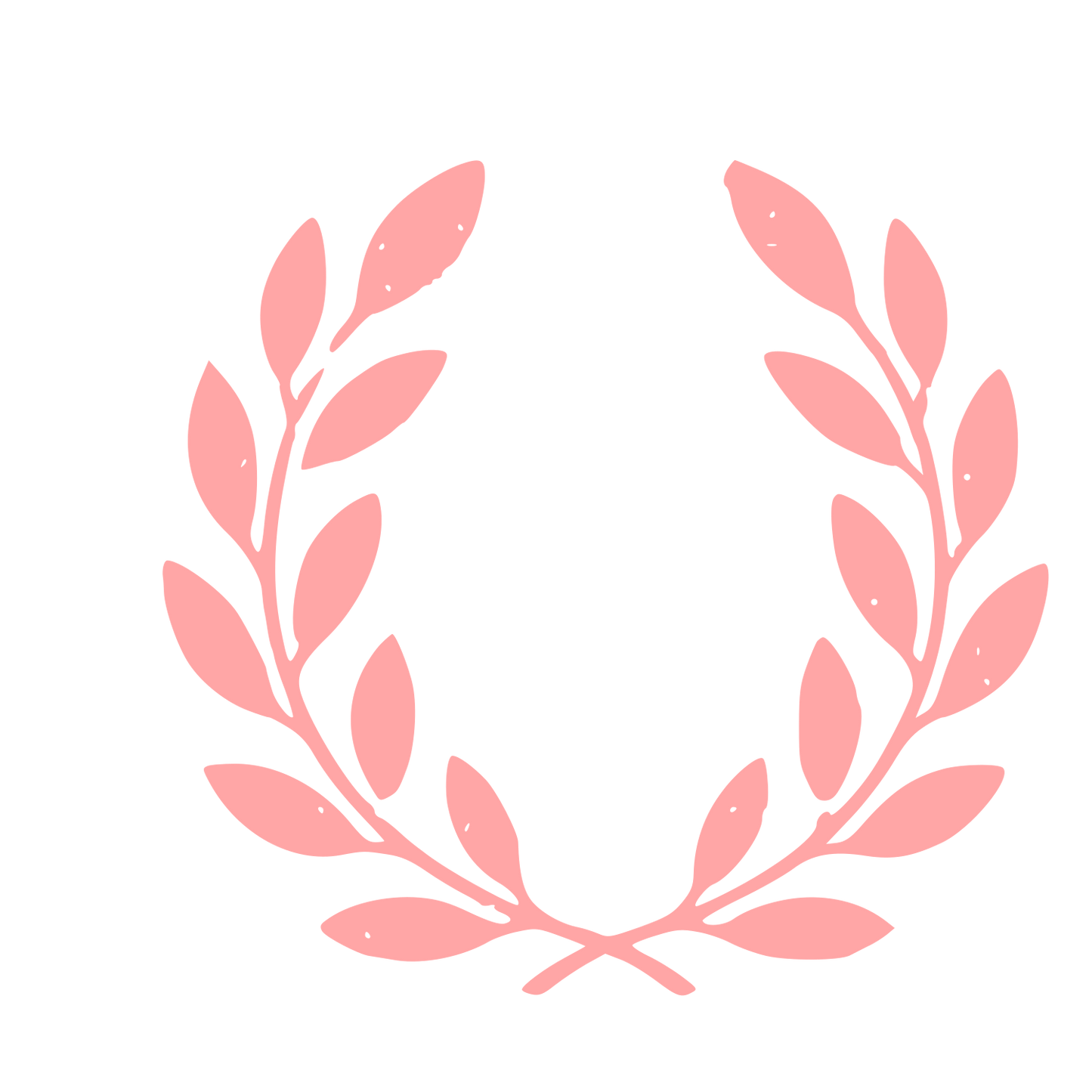 Laurel Wreath Emblem Logo #ffa6a6