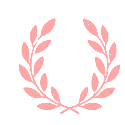 Laurel Wreath Emblem Logo #ffa6a6