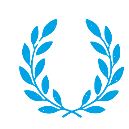Laurel Wreath Emblem Logo #00a3e4