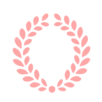 Laurel Wreath Circle Logo #ffa6a6
