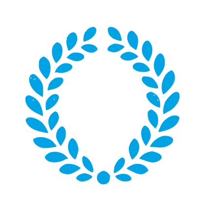 Laurel Wreath Circle Logo #00a3e4