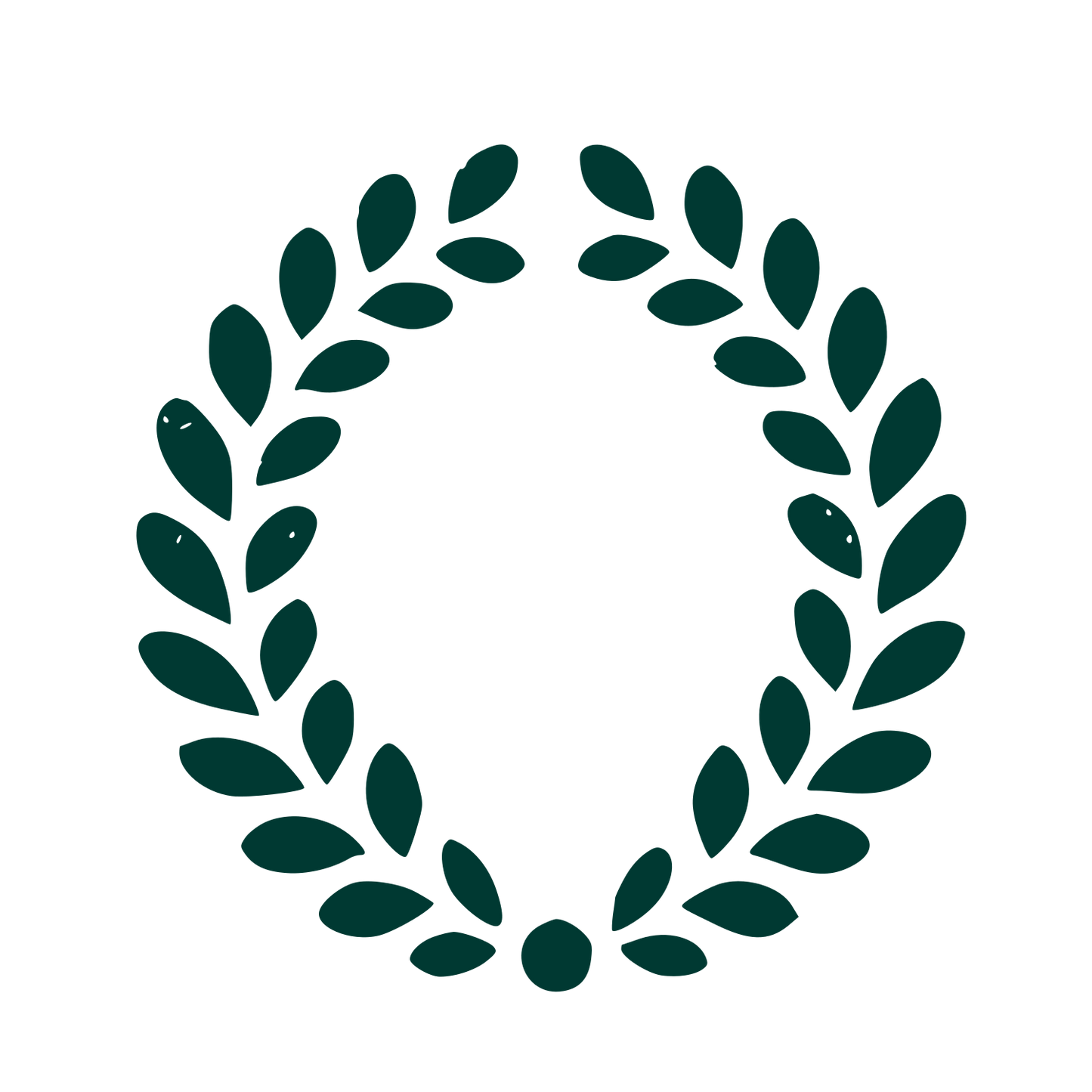 Laurel Wreath Circle Logo #003932