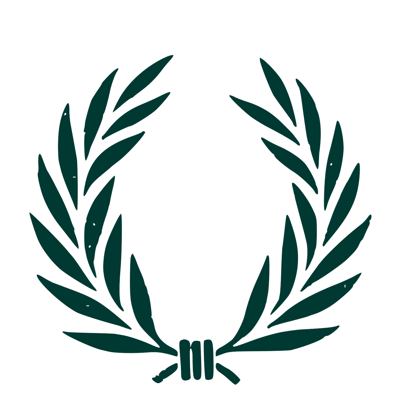 Laurel Wreath Crest Logo #003932