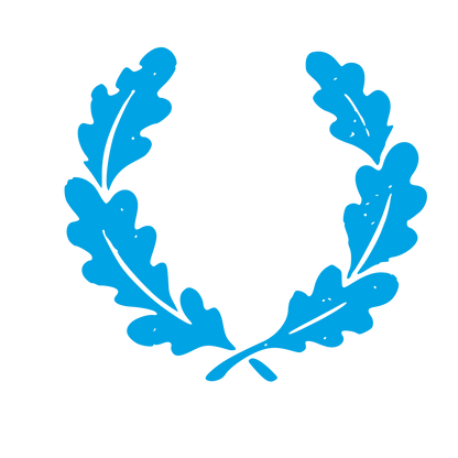Oak Leaf Wreath Logo #00a3e4