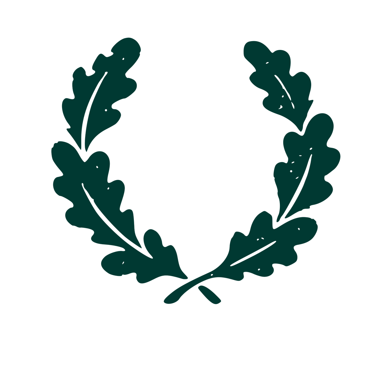 Oak Leaf Wreath Logo #003932