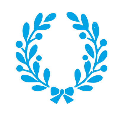 Laurel Wreath Ribbon Logo #00a3e4