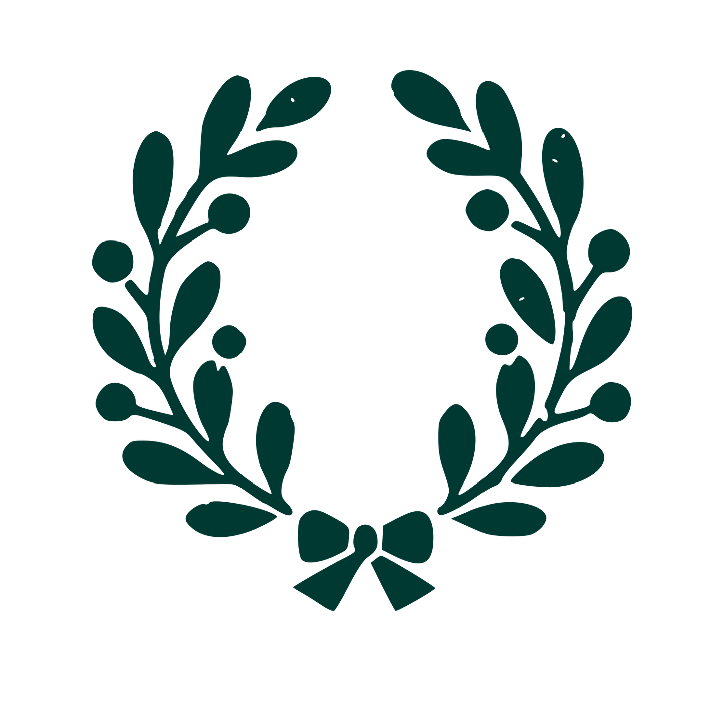 Laurel Wreath Ribbon Logo #003932