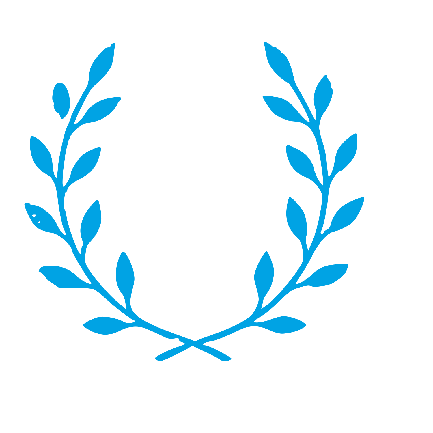 Olive Branch Wreath Logo #00a3e4