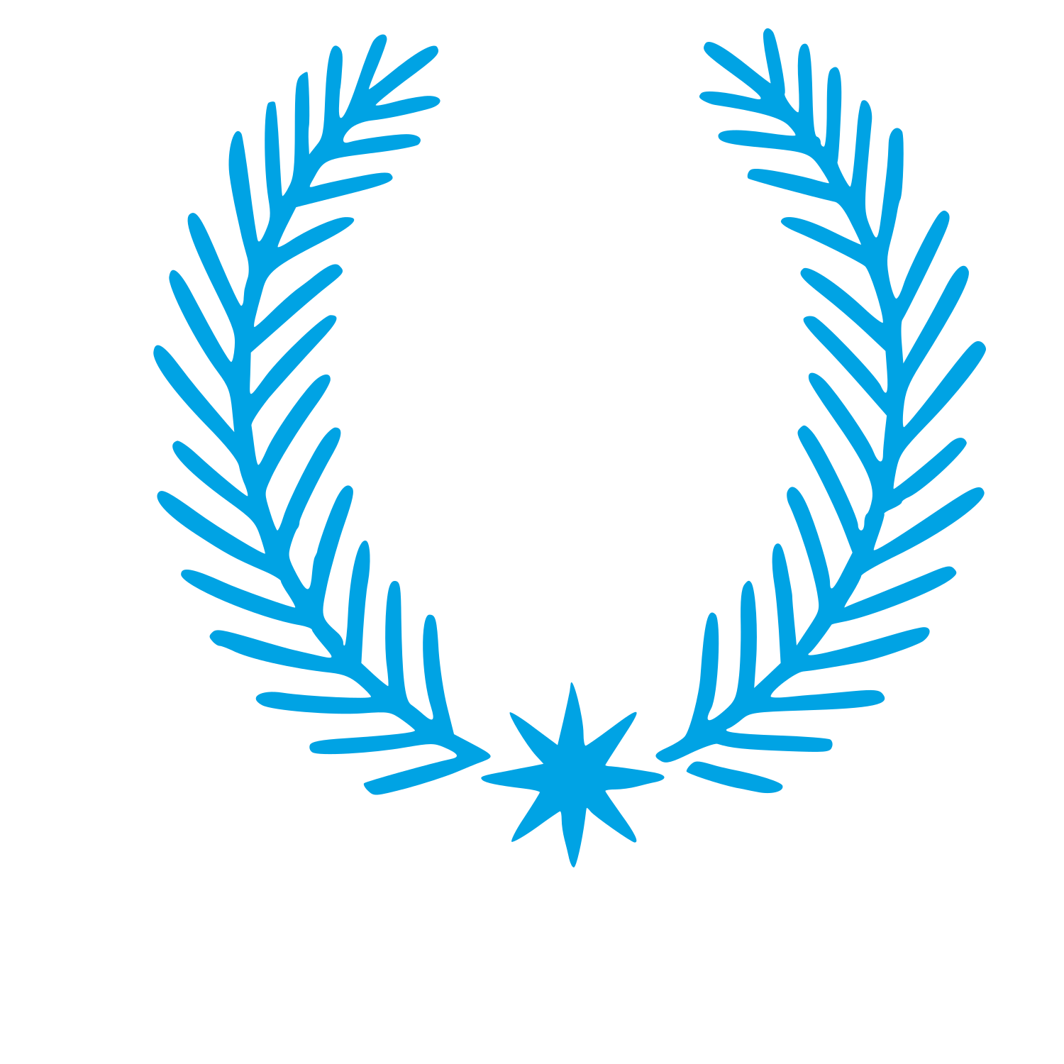 Laurel Wreath Star Logo #00a3e4