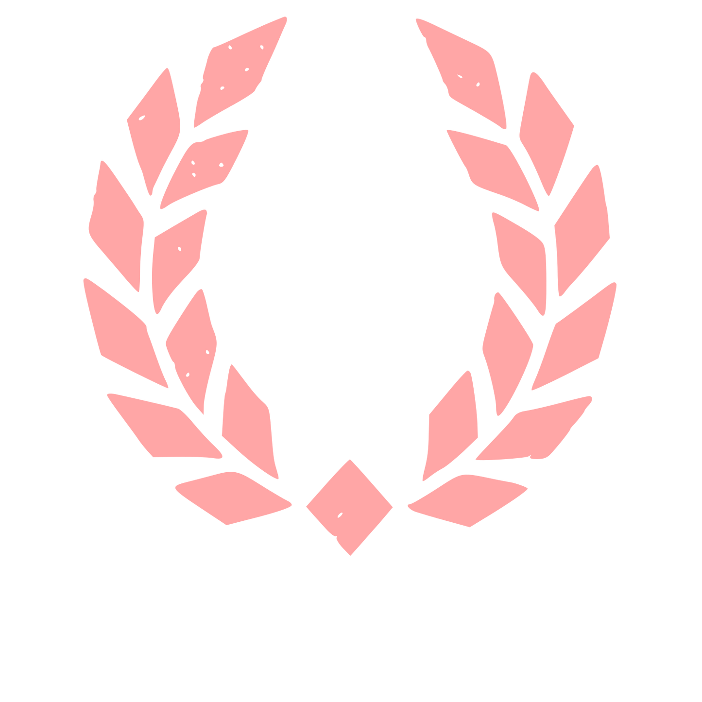 Laurel Wreath Achievement Logo #ffa6a6
