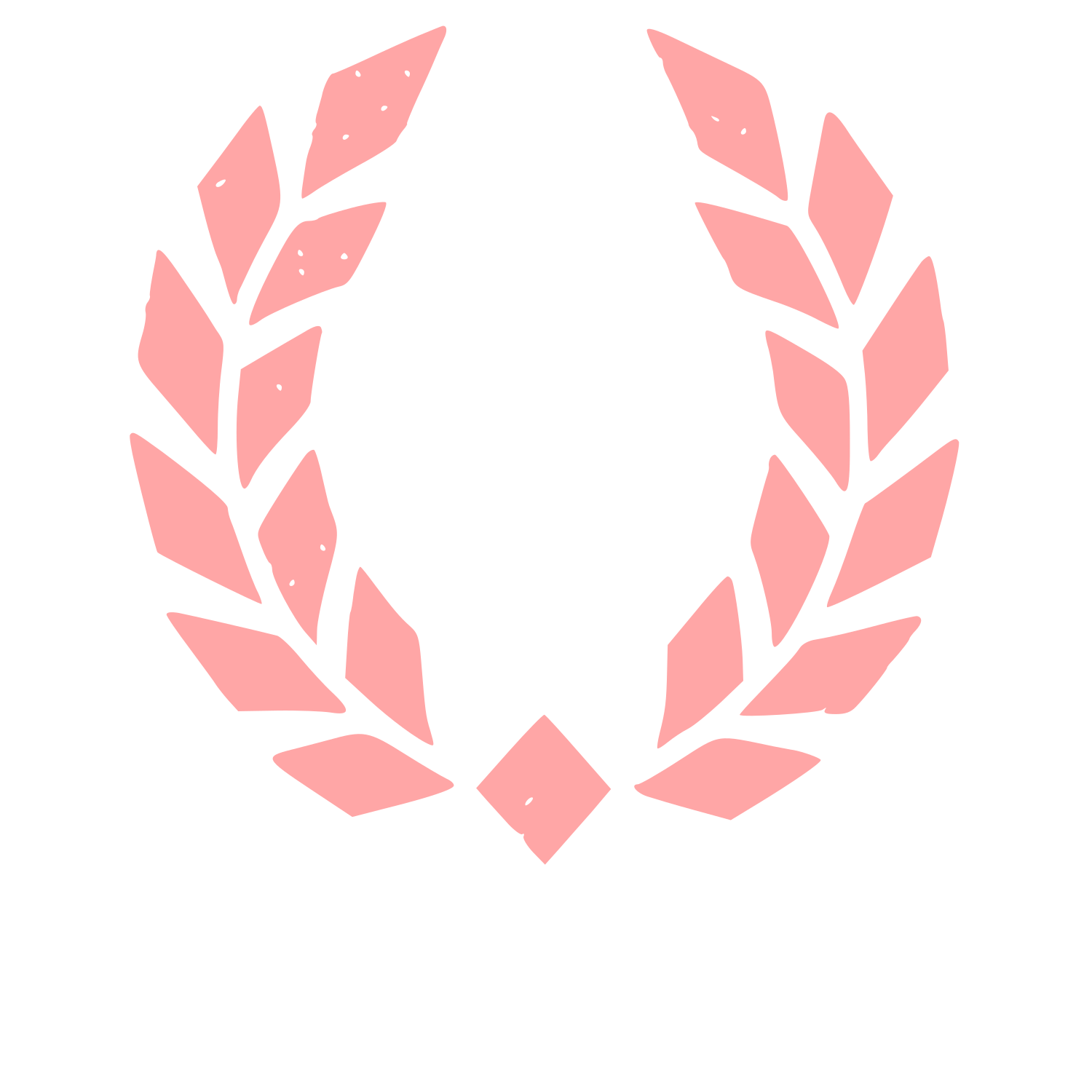 Laurel Wreath Achievement Logo #ffa6a6