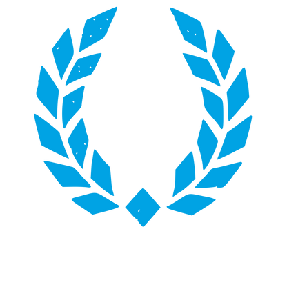 Laurel Wreath Achievement Logo #00a3e4
