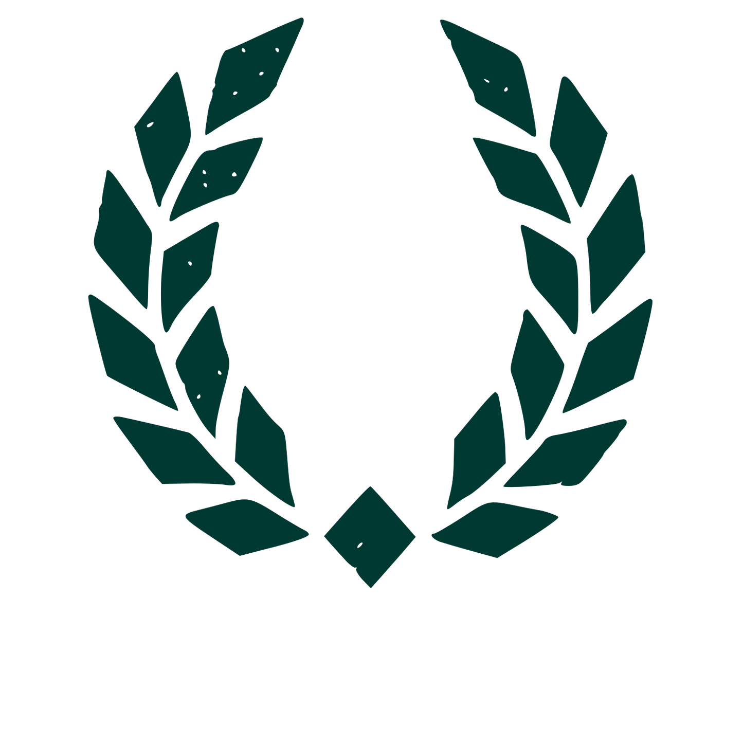 Laurel Wreath Achievement Logo #003932