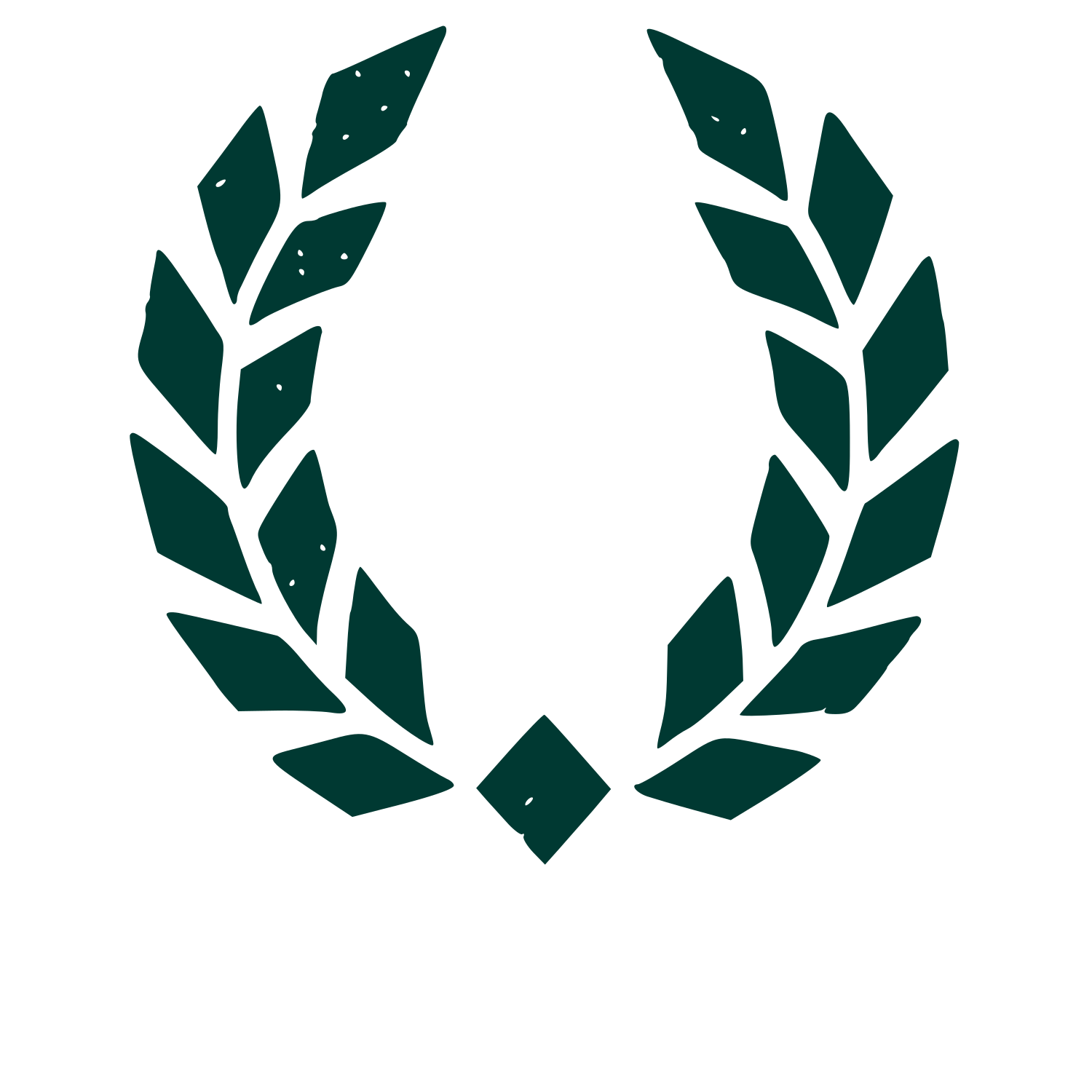 Laurel Wreath Achievement Logo #003932