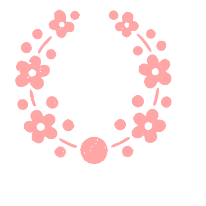 Floral Wreath Dot Logo #ffa6a6