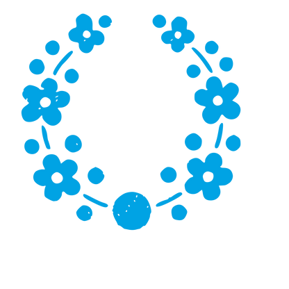 Floral Wreath Dot Logo #00a3e4