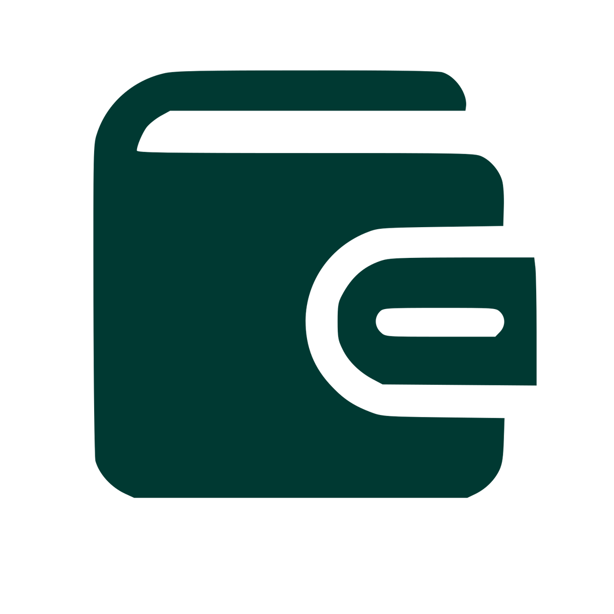 Bold Wallet Logo #003932