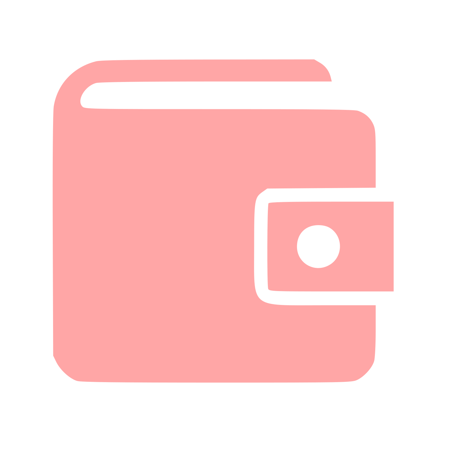 Wallet Logo Bold Icon #ffa6a6