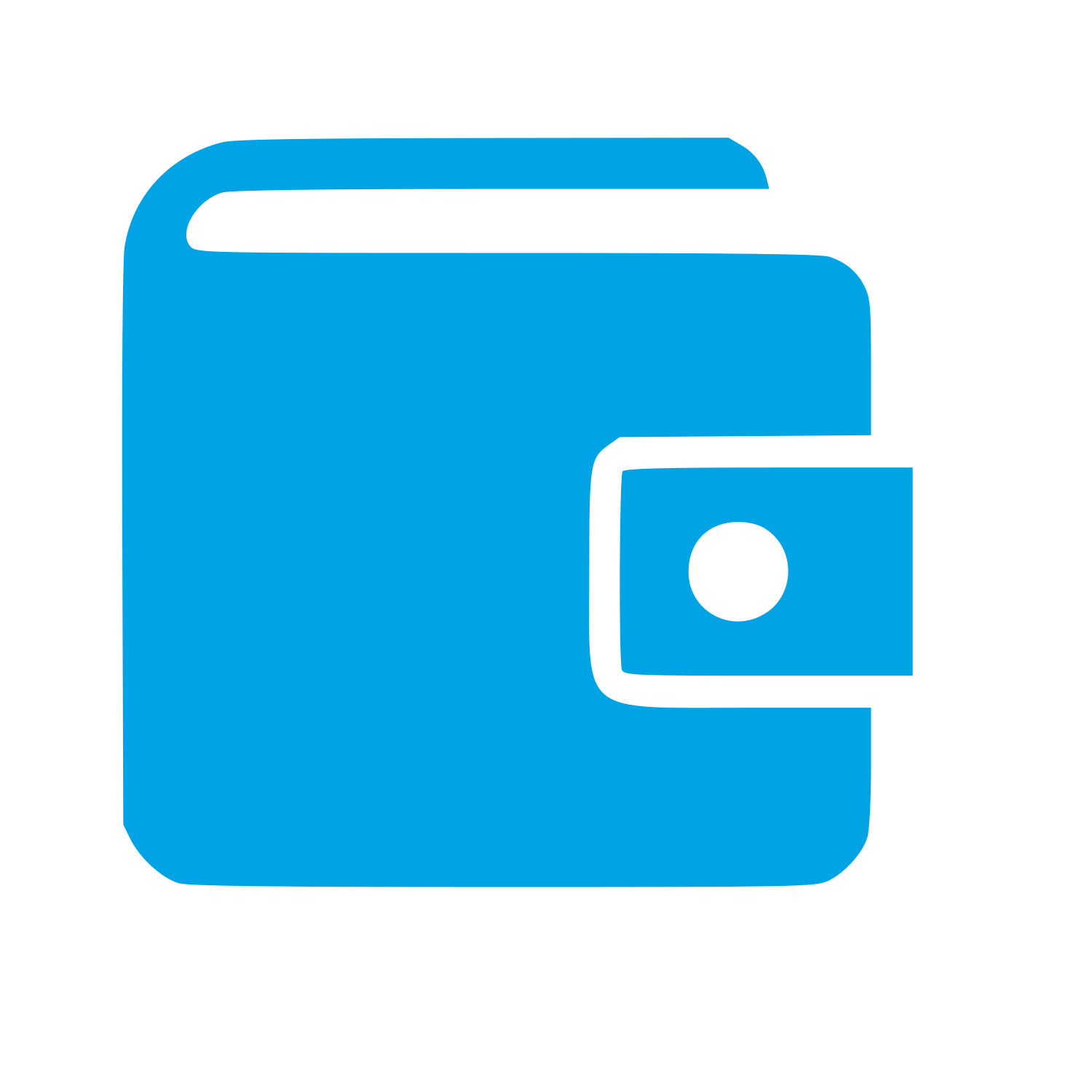 Wallet Logo Bold Icon #00a3e4
