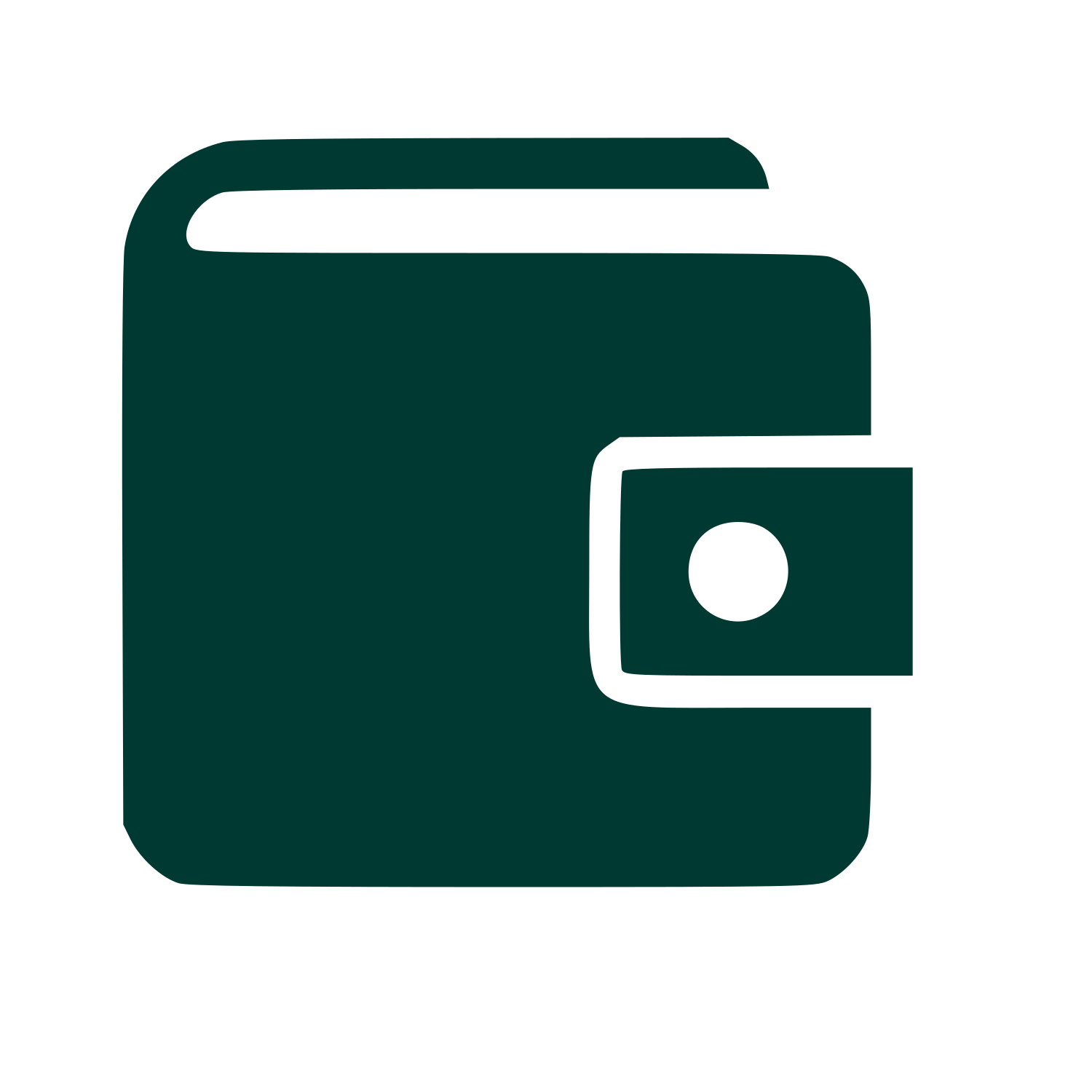 Wallet Logo Bold Icon #003932