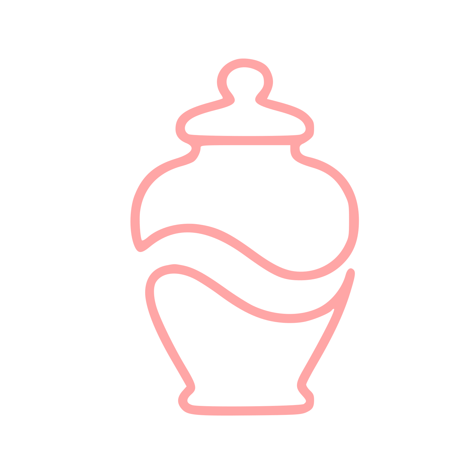 Urn Monoline Logo #ffa6a6