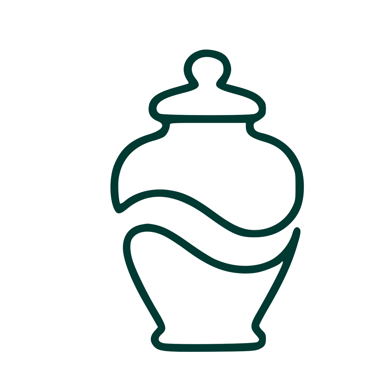 Urn Monoline Logo #003932