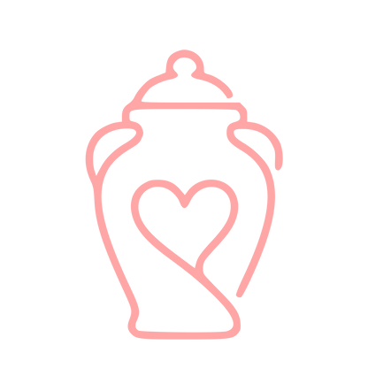 Heart Urn Monoline Logo #ffa6a6