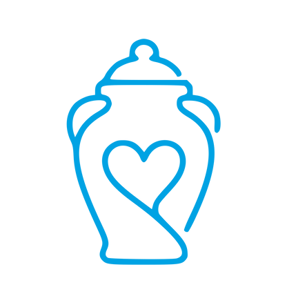 Heart Urn Monoline Logo #00a3e4