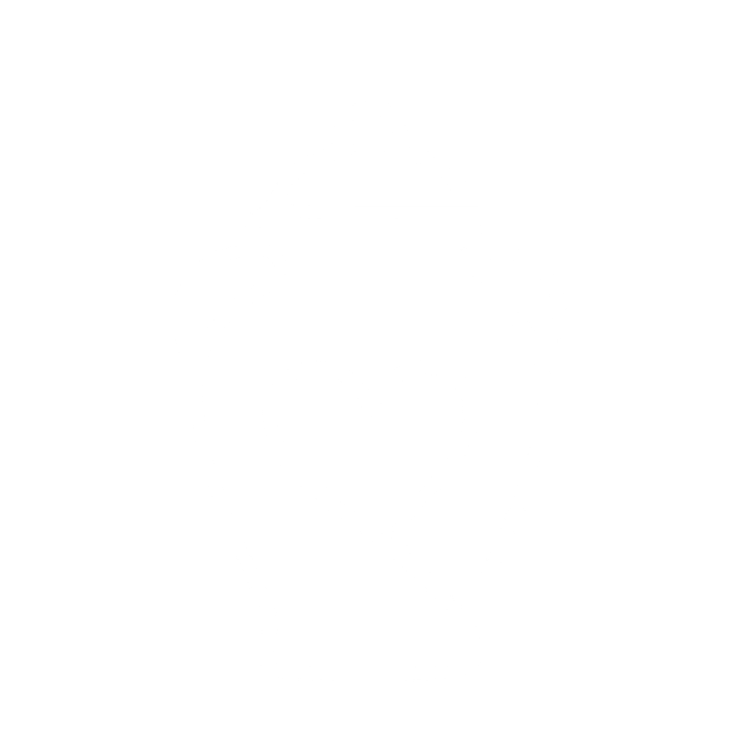 Heart Urn Monoline Logo #ffffff