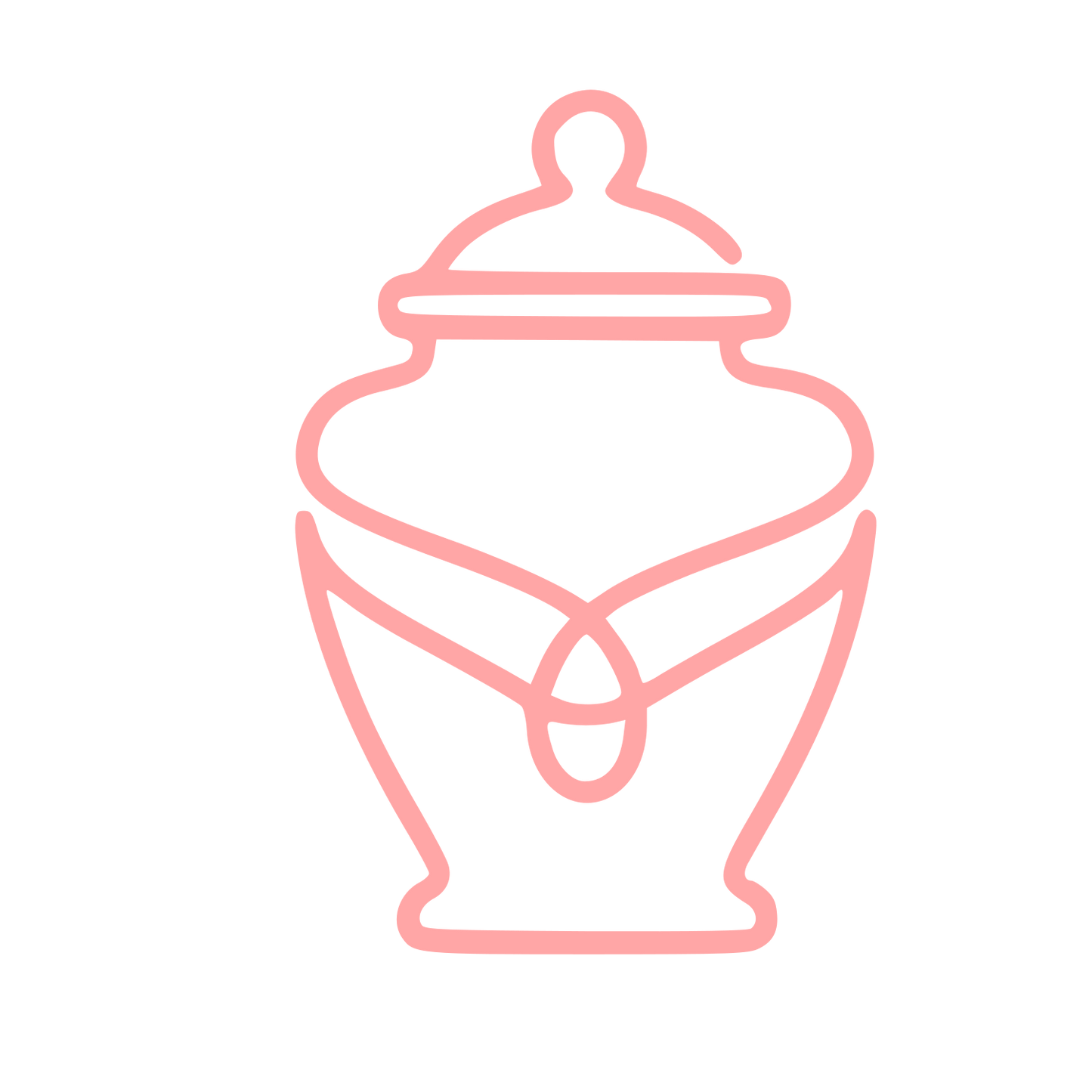 Monoline Urn Logo #ffa6a6