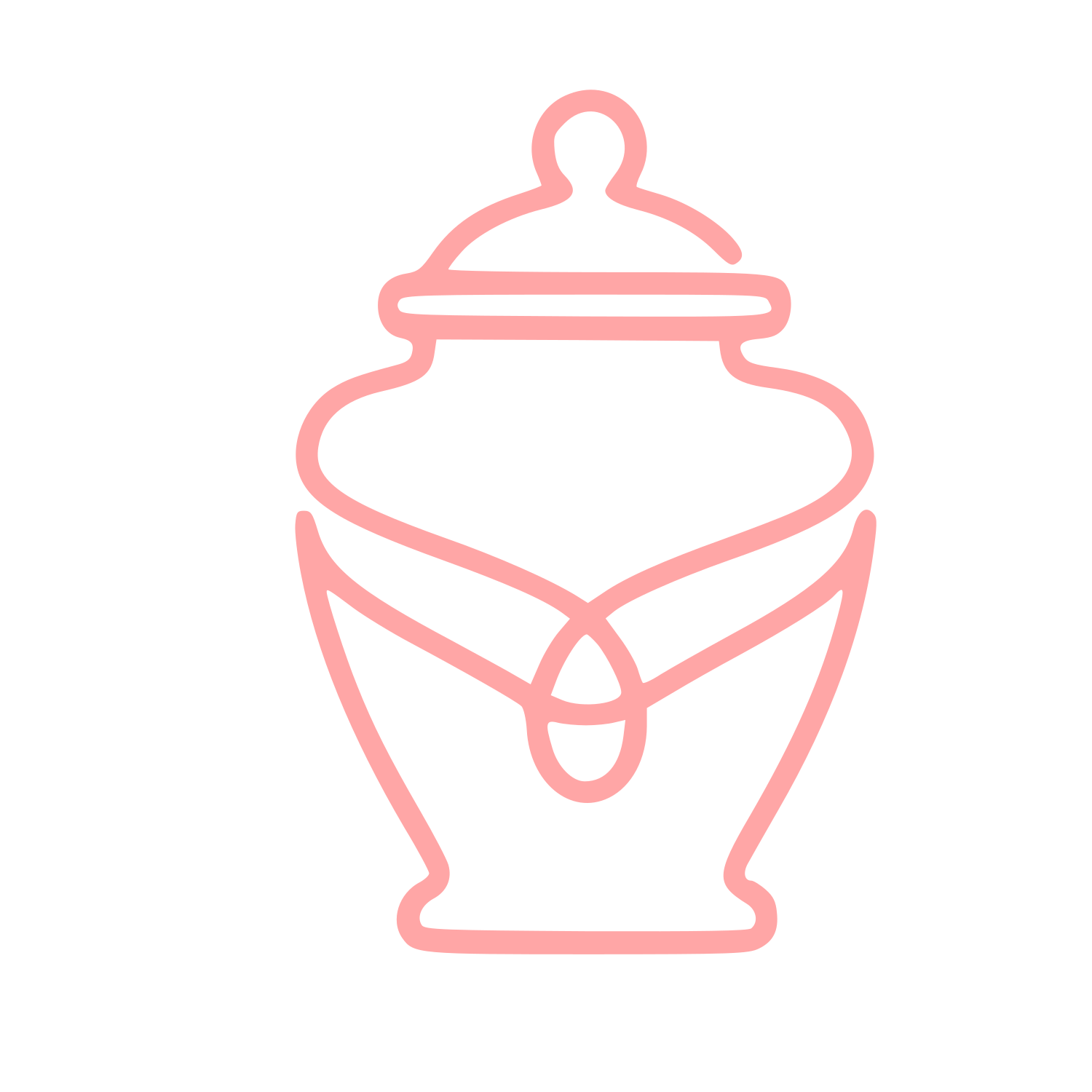 Monoline Urn Logo #ffa6a6
