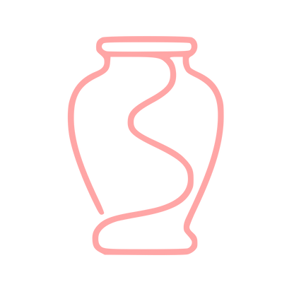 Monoline Urn Vase Logo #ffa6a6