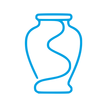 Monoline Urn Vase Logo #00a3e4