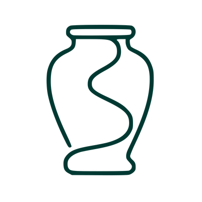 Monoline Urn Vase Logo #003932
