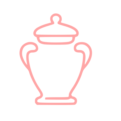Monoline Urn Vase Logo #ffa6a6
