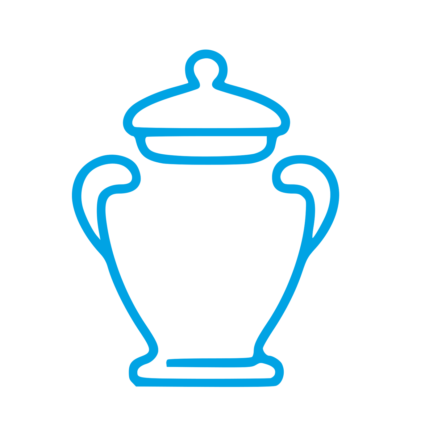 Monoline Urn Vase Logo #00a3e4
