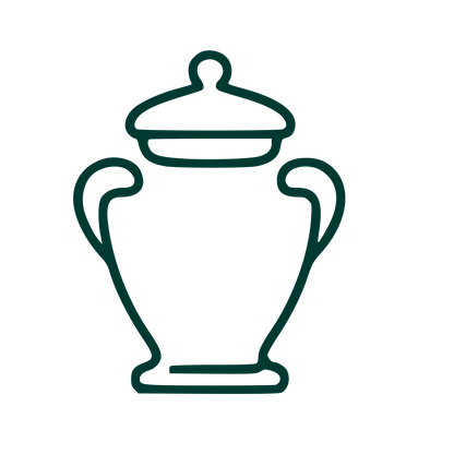Monoline Urn Vase Logo #003932