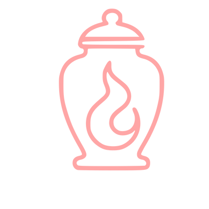 Flame Urn Monoline Logo #ffa6a6