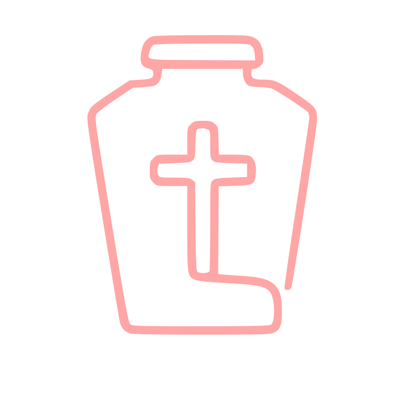 Monoline Funeral Urn Logo #ffa6a6