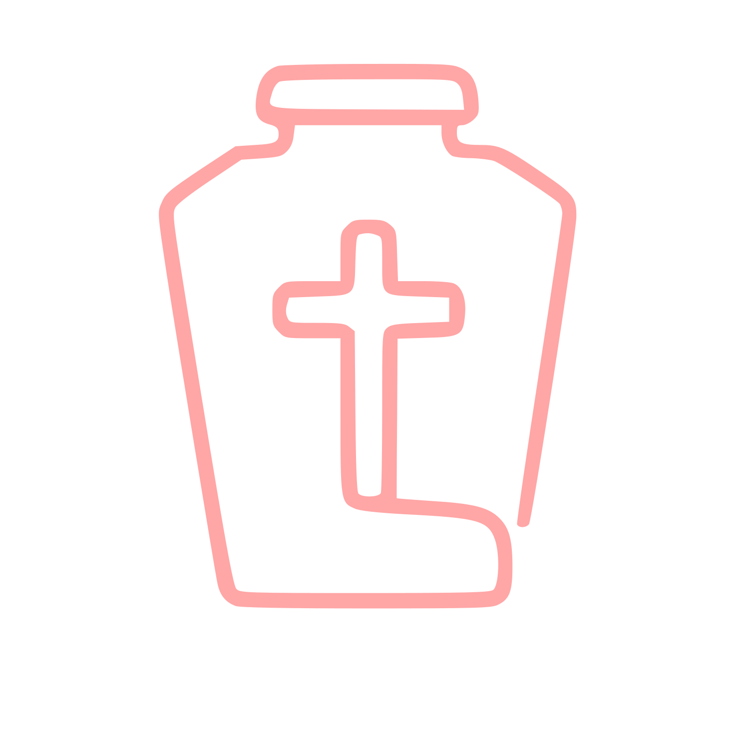 Monoline Funeral Urn Logo #ffa6a6