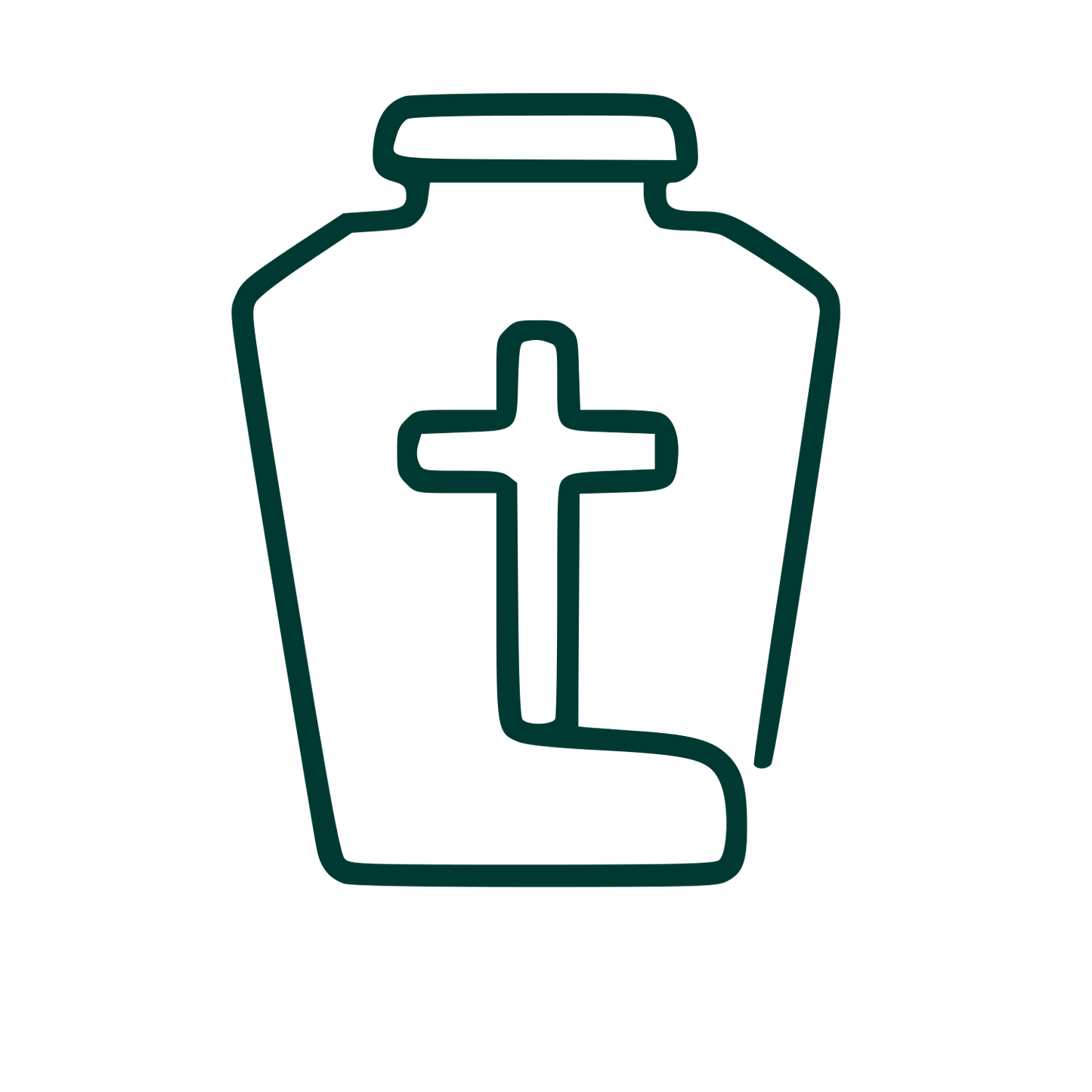 Monoline Funeral Urn Logo #003932
