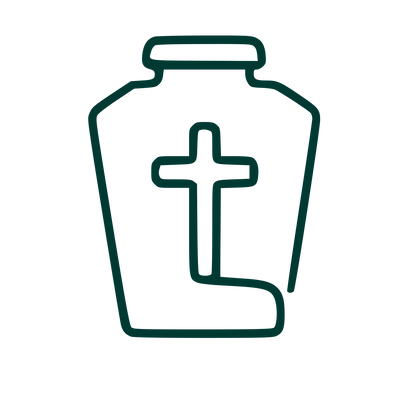 Monoline Funeral Urn Logo #003932
