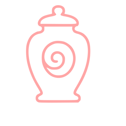 Monoline Urn Spiral Logo #ffa6a6