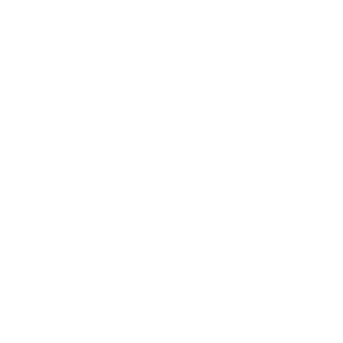 Negative Space Mountain Circle Logo #ffffff