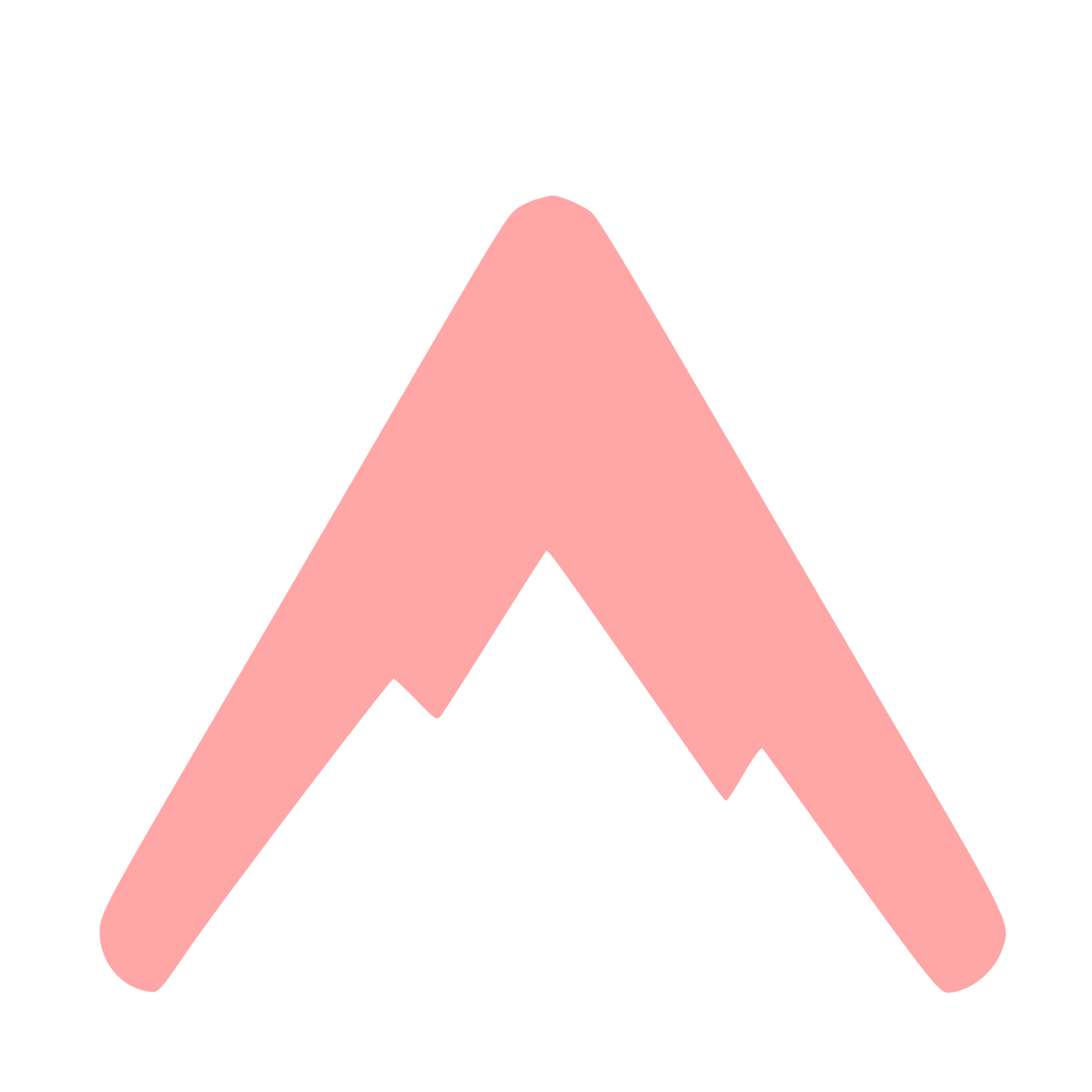 Mountain Peak Negative Space Logo #ffa6a6