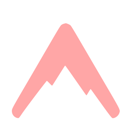 Mountain Peak Negative Space Logo #ffa6a6
