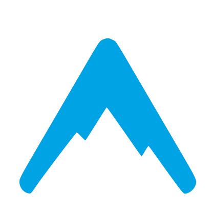 Mountain Peak Negative Space Logo #00a3e4