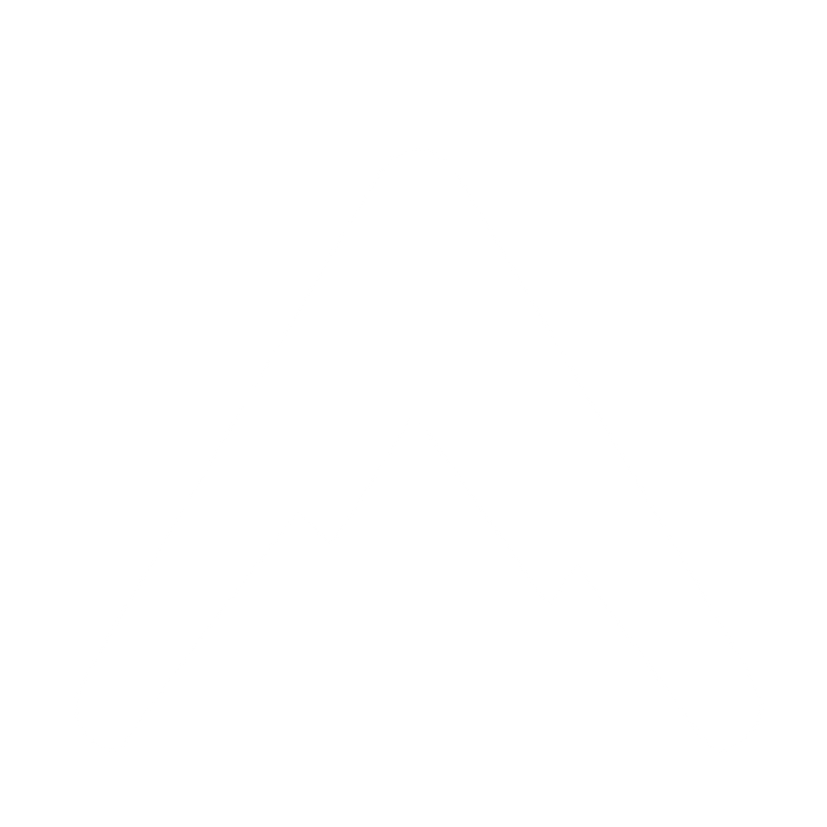 Mountain Peak Negative Space Logo #ffffff