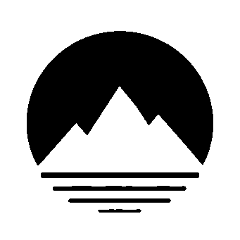 Mountain Circle Negative Space Logo