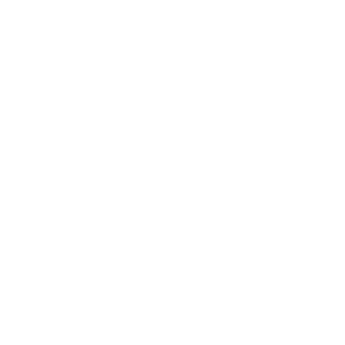 Mountain Hexagon Negative Space Logo #ffffff